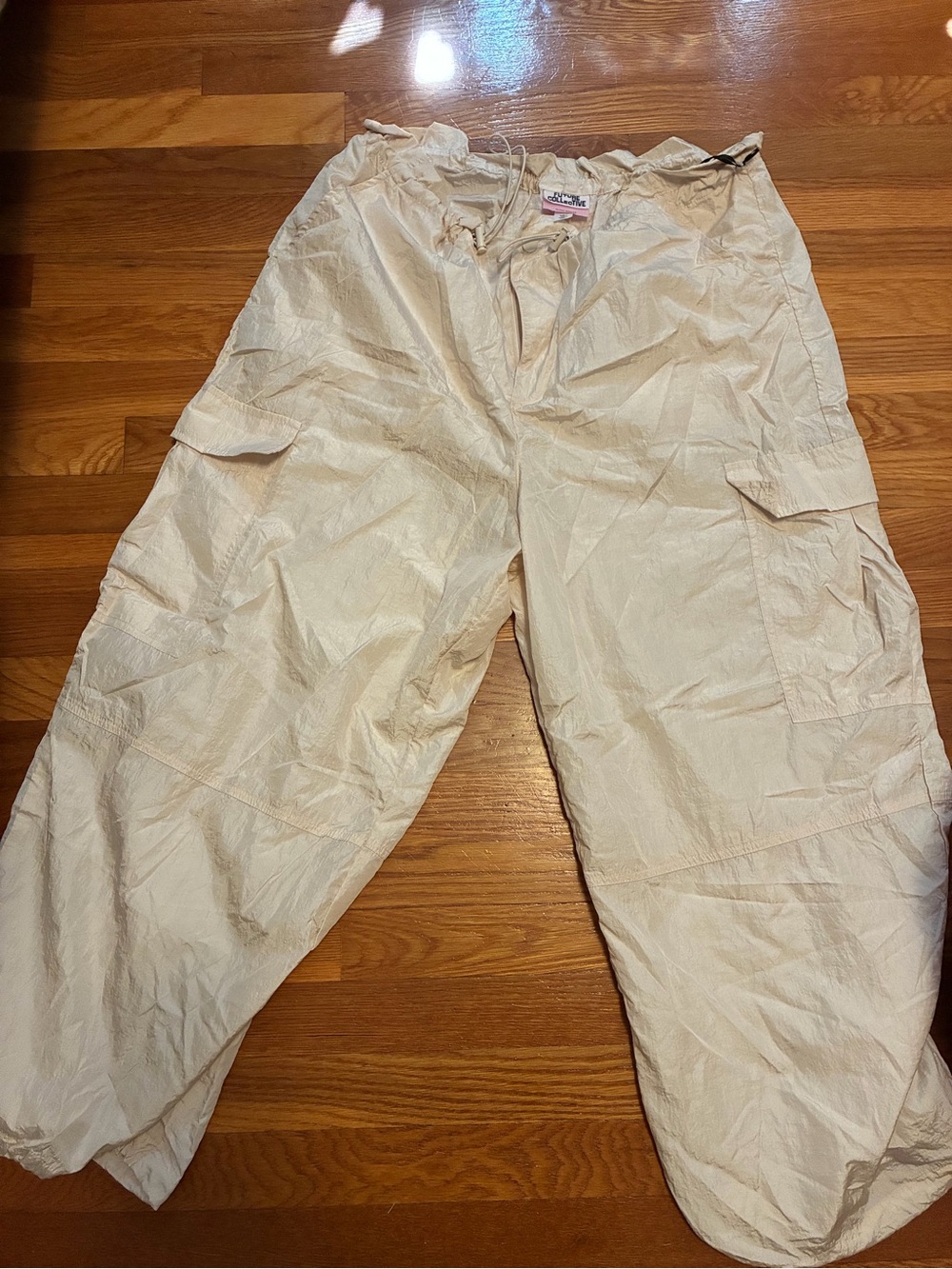 Women’s Future Collective Cargo Pants in Light Cream
